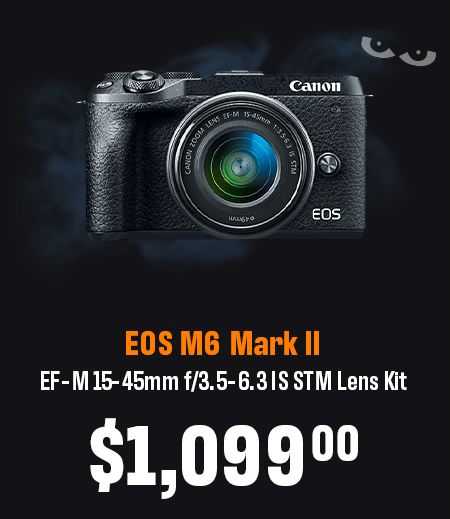 EOS M6 Mark II EF-M 15–45mm f/3.5–6.3 IS STM Lens Kit Front