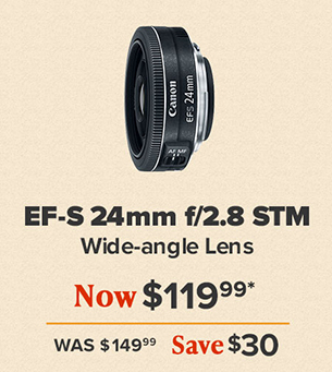 EF-S 24mm f/2.8 STM wide-angle lens