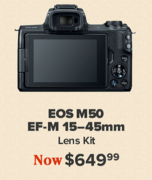 EOS M50 EF-M 15–45 mm Lens Kit back