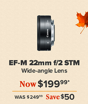 EF-M 22mm f/2 STM wide-angle lens